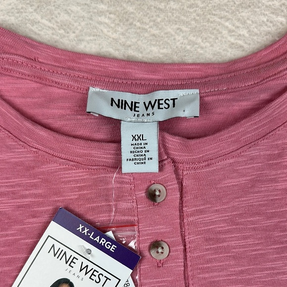 Nine West Pink Short Sleeve Tee - Picture 2 of 6